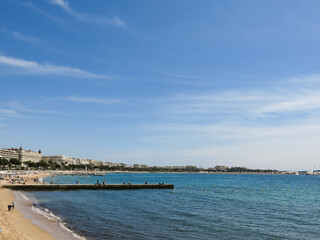 Fototapeta premium European coastal town with boats moored along the marina
