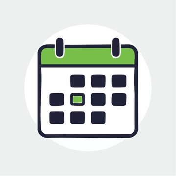 Simple Calendar Icon with Highlighted Day