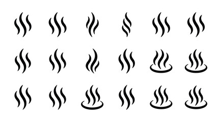 Steam and Hot Food Icon Set © Naswi