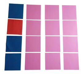Fototapeta premium Colorful abstract pattern with red and blue shapes