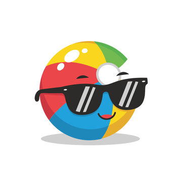 Colorful Google Chrome logo character.
