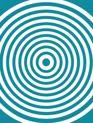 Naklejka premium This notebook cover shows bold circular rings in teal and white with science icons placed between the rings for a modern school design.
