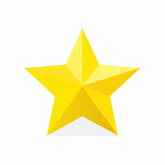 Obraz premium Shiny golden star, geometric shape, symbol of success, achievement, and excellence