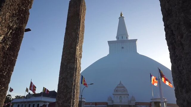 Serene and soulful view of the historic Ruwanwalli Stupa