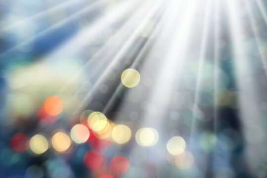 Colorful glowing city lights, Bokeh lights background