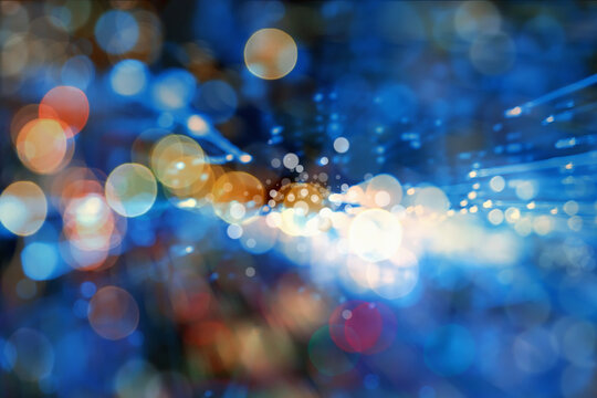 Colorful glowing city lights, Bokeh lights background