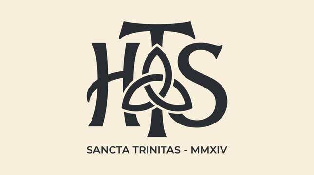 Elegant Monogram Logo Incorporating Holy Trinity Symbolism