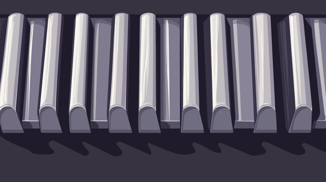 Digital illustration of a piano keyboard with shadows and highlights