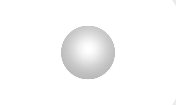 Single Grey Sphere, Minimal Cool, 3D Geometric Design Element Concept