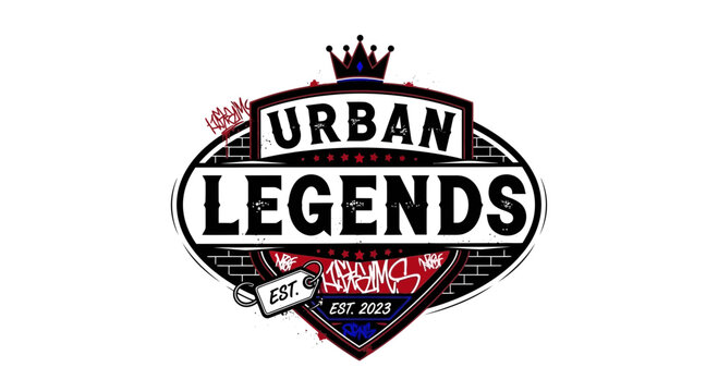 Urban Legends Graffiti Style Logo Emblem Design