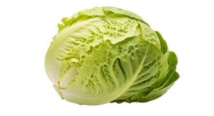 Obraz premium Fresh green cabbage isolated on transparent background