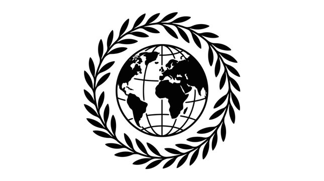 United Nations Global Emblem Logo Symbol.