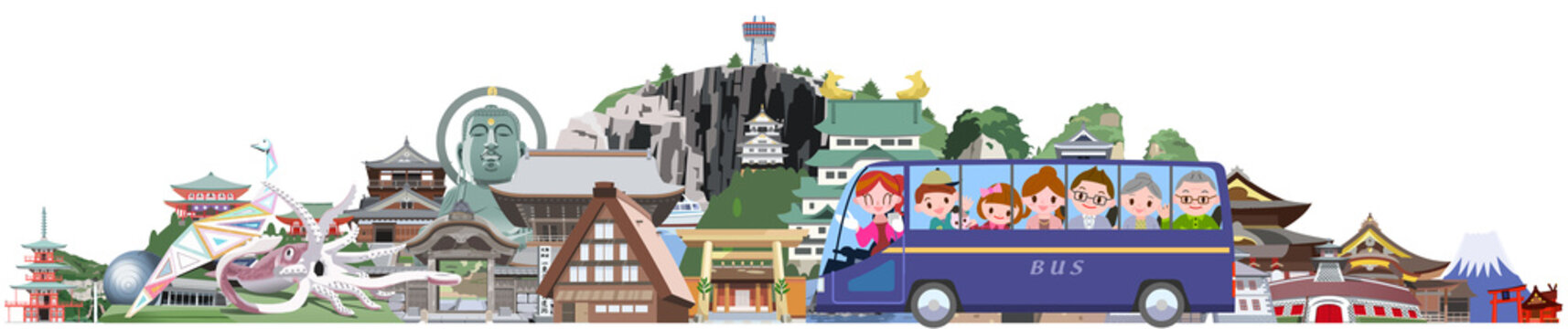 ファミリーバス旅行　中部観光地編