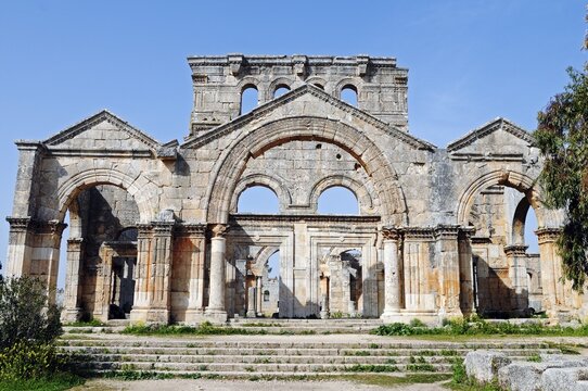 Church in the Simeon monastery Quala'at Samaan, Dead Cities, Syria, Asia