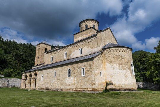 Unesco world heritage site Sopocani monastery, Novi Pazar, Serbia