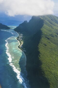 Aerial view, Ofu Island, Manu&lsquo;a Group, Samoan Islands, American Samoa