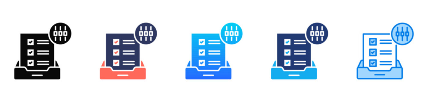 Backlog Control icon sheet multiple style collection