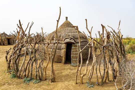 Traditional huts of the Jiye tribe, Eastern Equatoria State, South Sudan