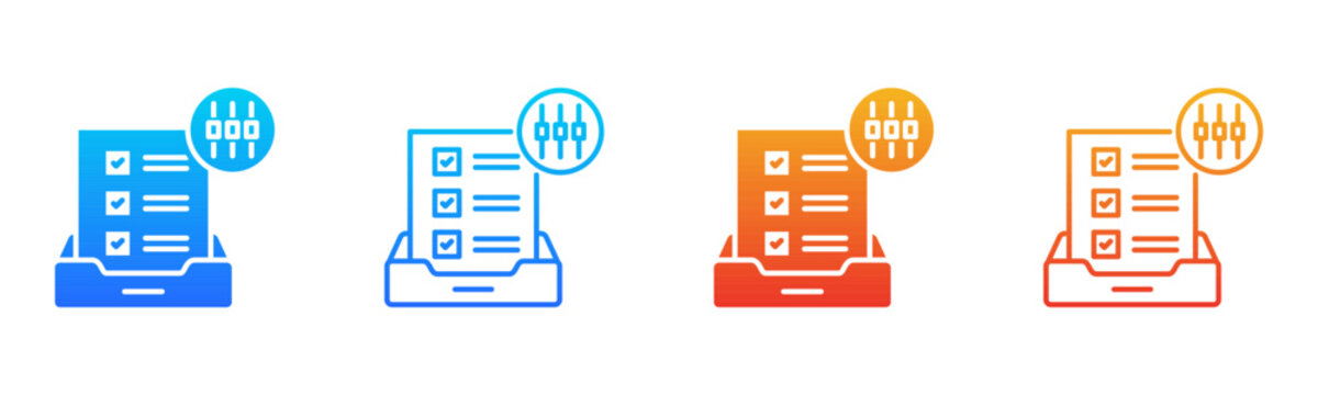 Backlog Control icon sheet multiple style collection