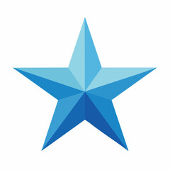 Fototapeta premium Blue Five-Pointed Star Icon
