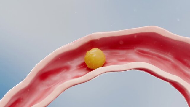 Tubal pregnancy: the fertilized egg stops developing, gradually shrinks, and the pregnancy terminates naturally. 3D animation of ectopic pregnancy resolution.