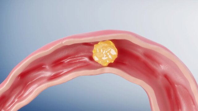 Fertilized egg moves inside the fallopian tube, implants, and grows larger, stretching the tubal wall. Ectopic pregnancy visualized in 3D medical animation.