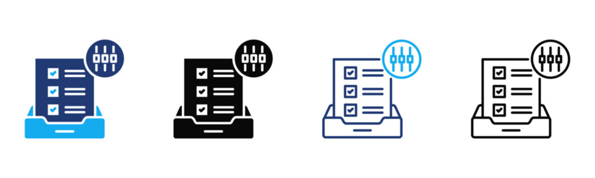 Backlog Control icon sheet multiple style collection