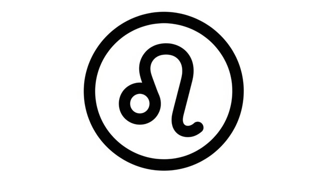 Leo zodiac sign symbol in a circle.