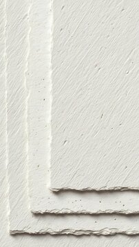 Handmade Paper Texture, Ivory, Torn Edges, Close-Up, Elegant