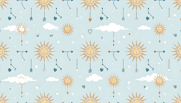 whimsical weather forecast sunny cloudy pattern.