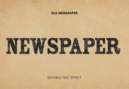 Old Newspaper Text Effect