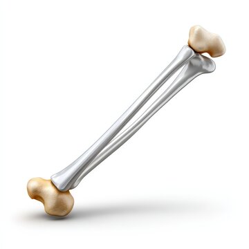 Anatomical 3D model of human tibia and fibula bones