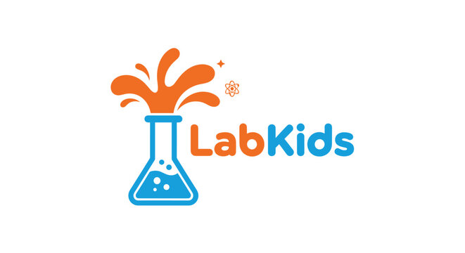 LabKids logo with bubbling beaker and colorful text.