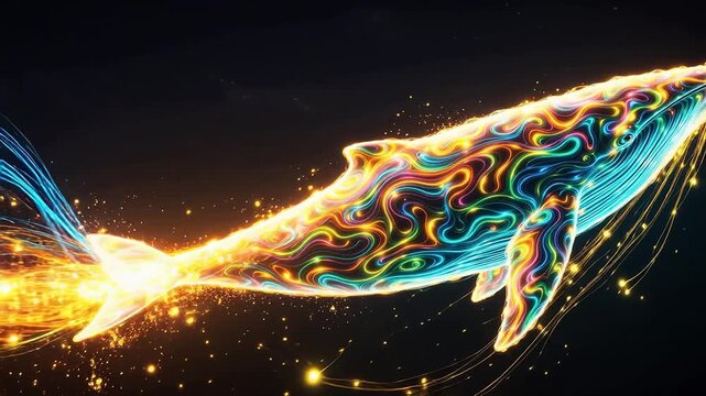 Celestial Humpback: Song of Light in an Ethereal Abyss