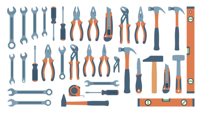 Collection of Hand Tools and Measuring Instruments.