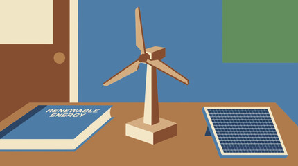 Wooden Wind Turbine Model for Education © Bima