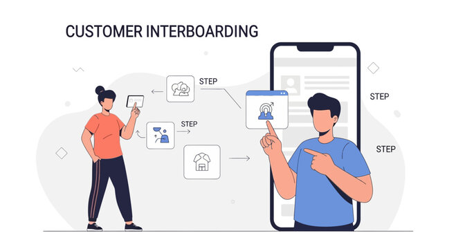 Customer Interboarding Process Illustration