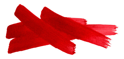 Fototapeta premium red brush isolated on transparent background red watercolor