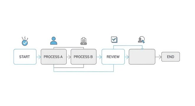 Business process flowchart with start end.