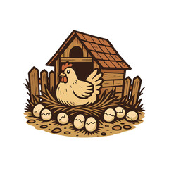 chicken coop illustration © Habibah