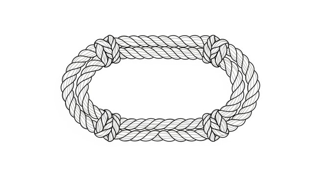 Braided Rope Circle Illustration.