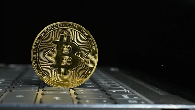 Gold Bitcoin Mining Technology Background