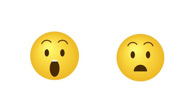 Two surprised emojis express emotions