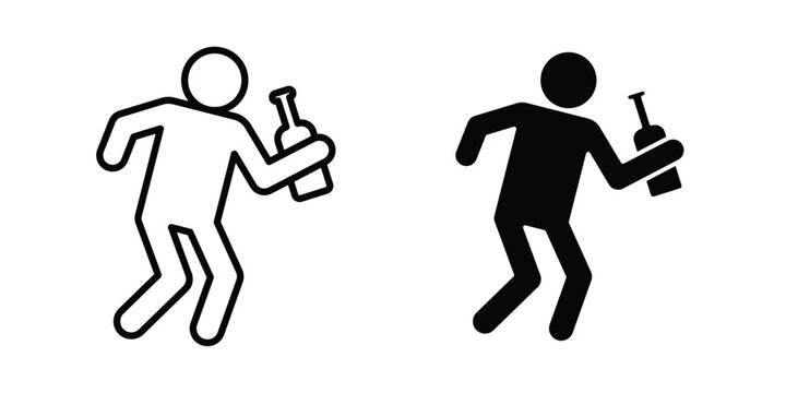 Drunk human icon graphic design symbols vector illustration