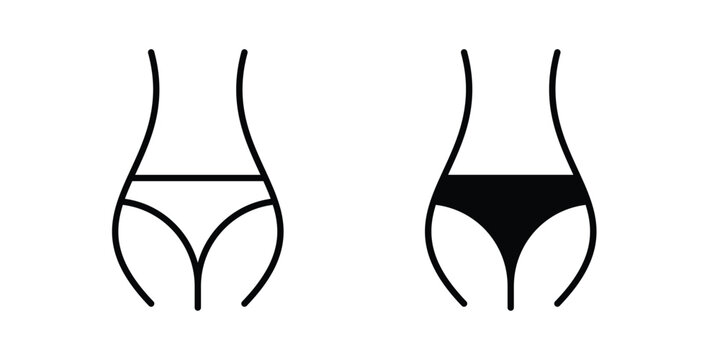 Female hips and waist icon graphic design symbols vector illustration