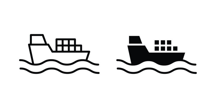 Logistic Ship icon graphic design symbols vector illustration