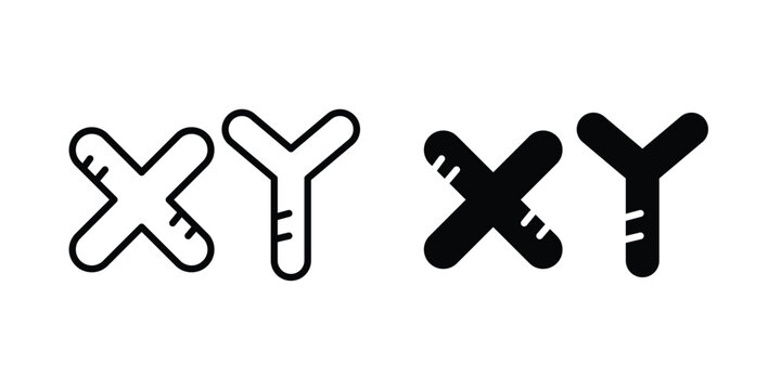 Masculine Chromosomes icon graphic design symbols vector illustration