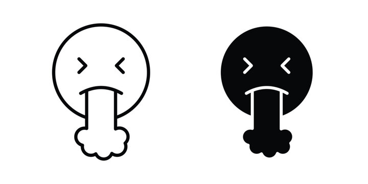 Puking emoji icon graphic design symbols vector illustration