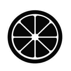 Obraz premium Minimalist Orange Slice Fruit Vector Illustration Icon