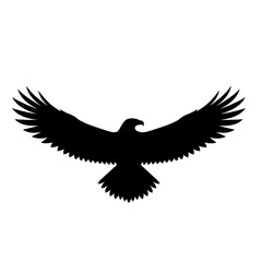 Fototapeta premium Eagle Flying Silhouette Illustration Vector Graphic Design